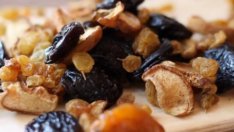 Dried fruit, Mixture for compote Stock Footage 76108454