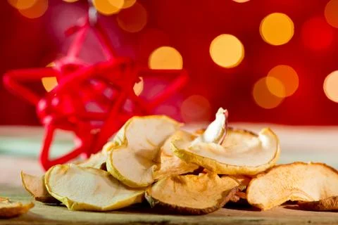 Dried fruit with red star Stock Photos