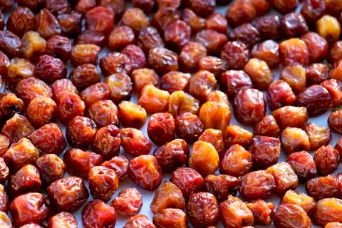 Dried fruit from sweet cherry Stock Photos