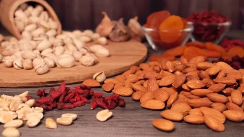 Dried fruits and nuts Stock Footage 153019685