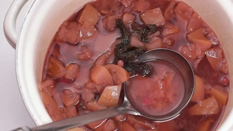 Dried fruits compote Stock Footage 120683858