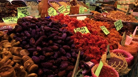 Dried fruits in Malaga Stock Footage 101534244
