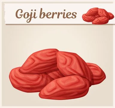 Dried Goji berries icon. Vector illustration Stock Illustration
