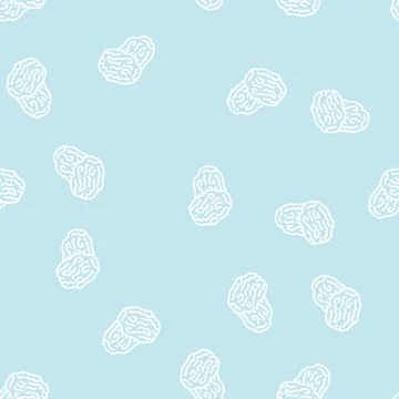 Dried grape line seamless pattern Illustrazione stock