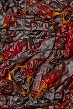 Dried guajillo chiles Stock Photos