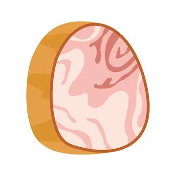 Dried ham icon in flat style Stock-Illustration