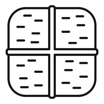 Dried hay stack icon outline vector. Farm food Stock Illustration