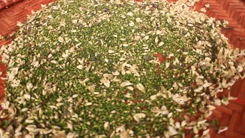 Dried herbs used to make medicinal tea Stock Footage 290164181