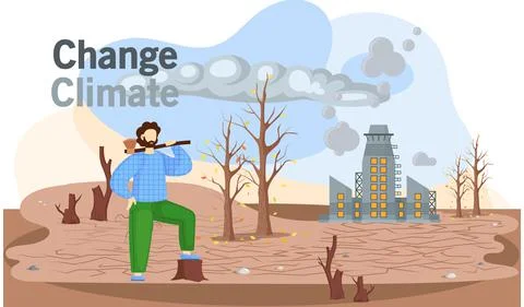 Dried hot and empty planet globe. Saving Earth and environmental care concept Stock Illustration