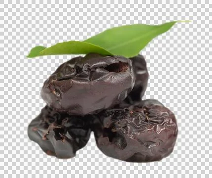 Dried jojoba with leaf isolated Stock Photos
