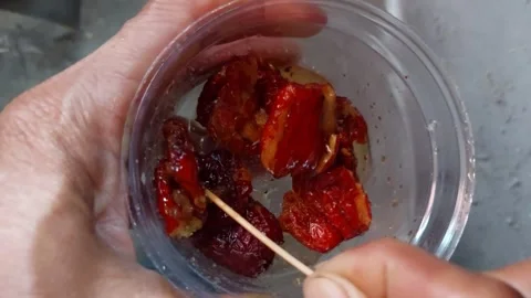 Dried jujube mixed with chilli Stock-Footage 264801081