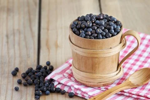 Dried juniper berries 스톡 사진