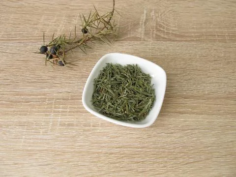 Dried juniper leaves Stock Photos