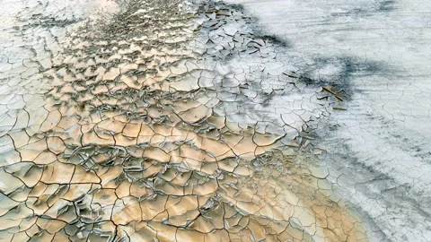 Dried up lake bed Stock Footage 211220735