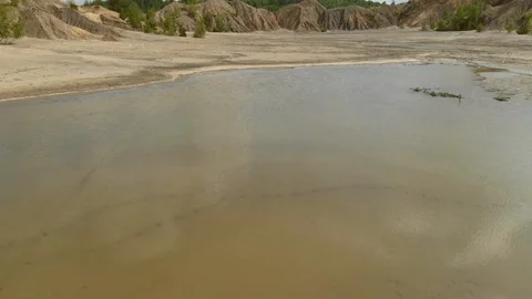 Dried lake Stock Footage 90198623