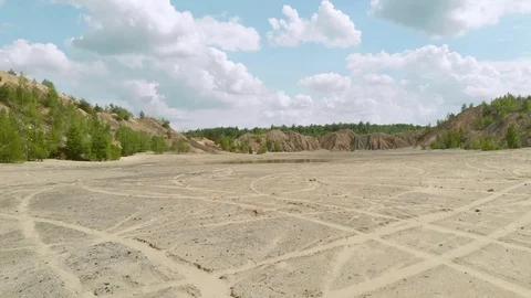 Dried lake Stock Footage 90198958