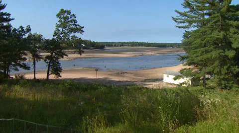 Dried Up Lake Zoom Stock Footage 32934977