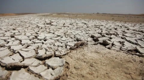 Dried Lava of a Mud Volcano. Slider Shot, Movement from Right to Left. Stock Footage 59862983