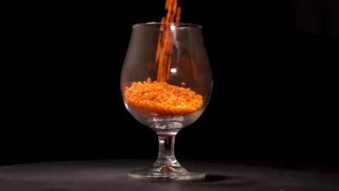 Dried Legumes - Red Lentils Stock Footage 332615853