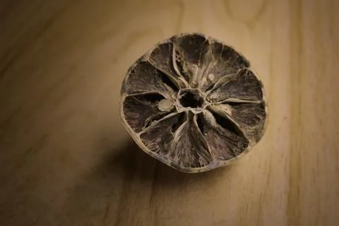 Dried lemon on the table Foto stock