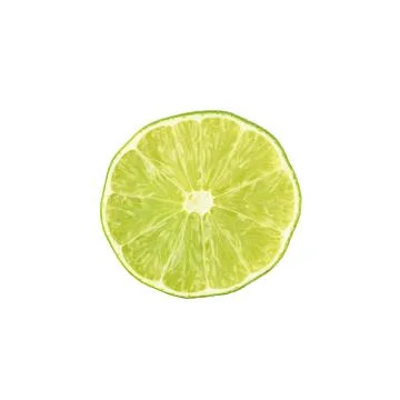 Dried lime cut in half isolated over the white background Stock Photos