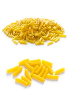 Dried macaroni pasta Stock Photos
