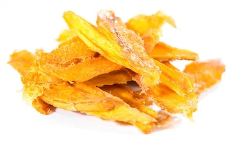 Dried mango (isolated on white) Stock Photos