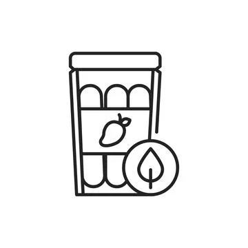 Dried mango packaging color line icon. Pictogram for web page, mobile app, pr Stock Illustration