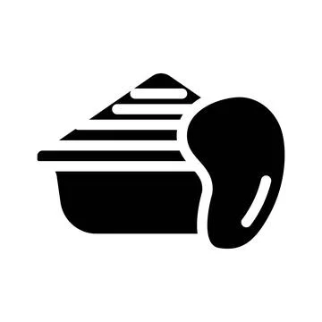 Dried mango powder glyph icon vector illustration Stock Illustration