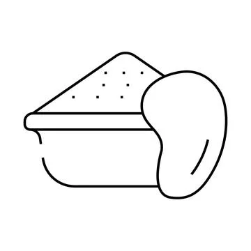 Dried mango powder line icon vector illustration Stock Illustration