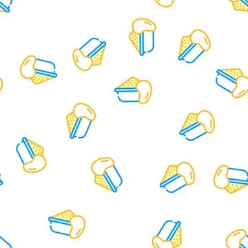 Dried mango powder vector seamless pattern Stock Illustration