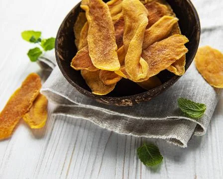 Dried mango slices Foto stock