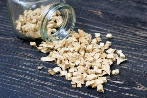 Dried marshmallow root Stock Photos