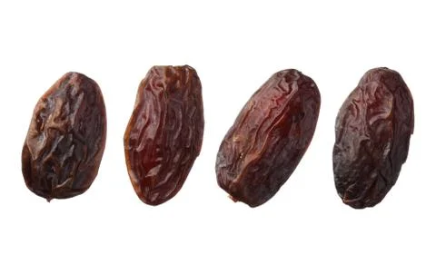 Dried medjool dates isolated on white background Stock Photos