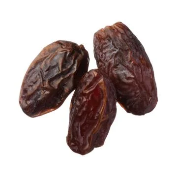 Dried medjool dates isolated on white background Stock Photos