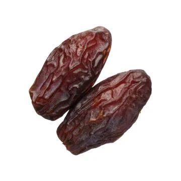 Dried medjool dates isolated on white background Stock Photos