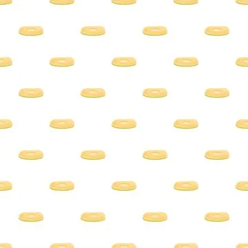 Dried melon slices creating a seamless fruit pattern Stock Illustration