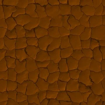 Dried Mud Cracks Stock Illustration