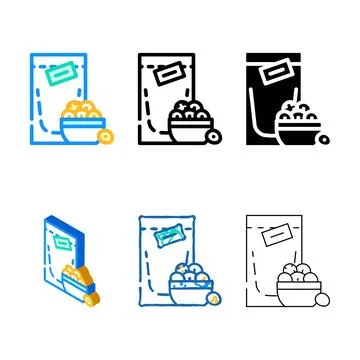 Dried multipack bananas color icon vector Stock Illustration