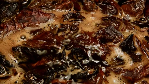 Dried mushroom soup Stock Footage 250249034