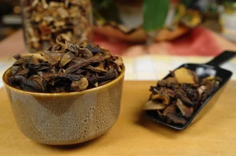 Dried mushrooms Stock Photos