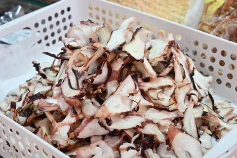 Dried octopus legs slice Foto stock