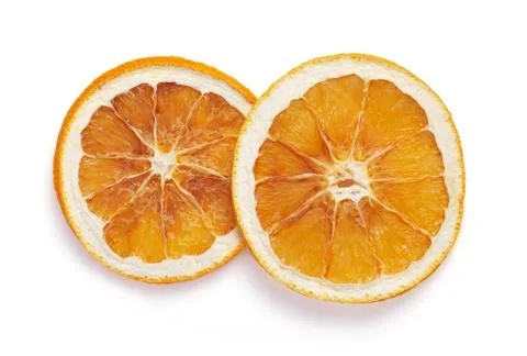 Dried orange fruit on white background Stock Photos