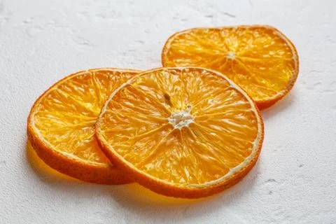 Dried orange on a white background Stock Photos