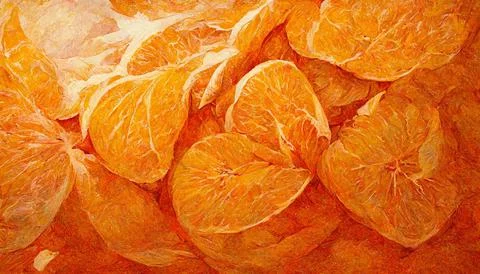 Dried oranges orange texture bright orange color fruits orange color background. Stock Illustration