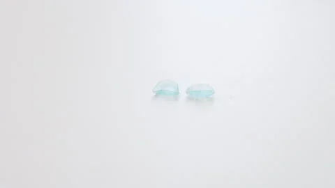 Dried out no solution deshydratation contact lens isolated 4k . Stock Footage 247173326