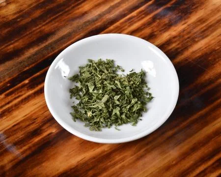 Dried parsley flakes Stock Photos