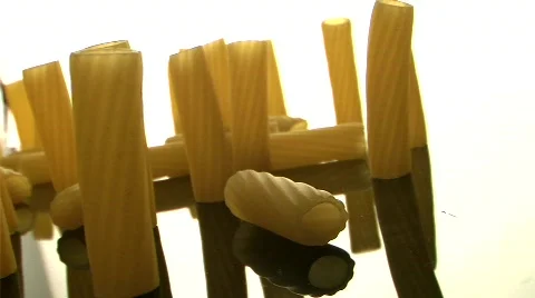 Dried pasta noodles Video stock 487264