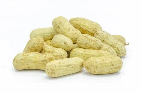 Dried peanuts in closeup. Stock Photos