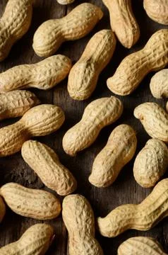 Dried peanuts  in shells Stock Photos